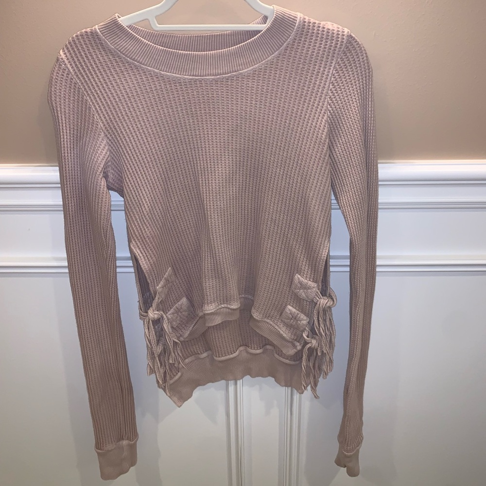FP one thermal long sleeve tie top